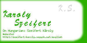 karoly szeifert business card